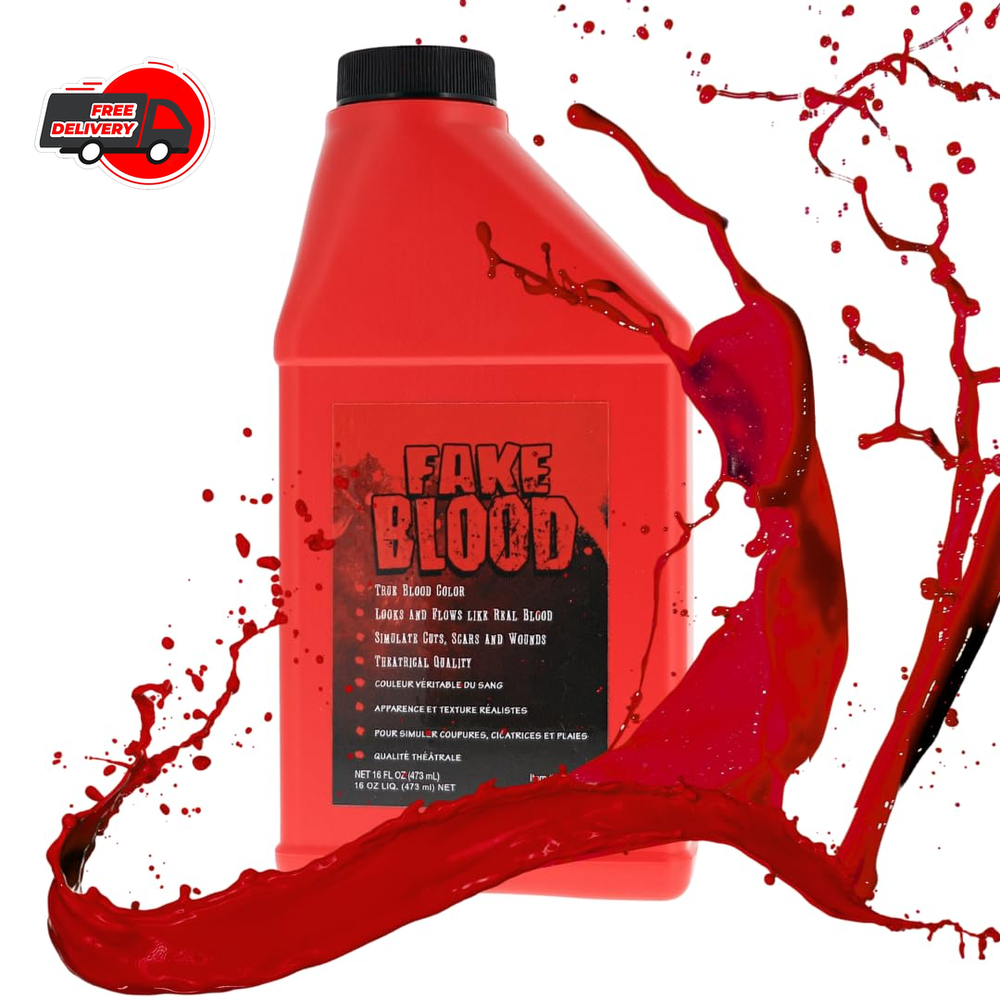 Realistic Fake Blood 16oz Non Toxic Stage Blood for Halloween Costume Party