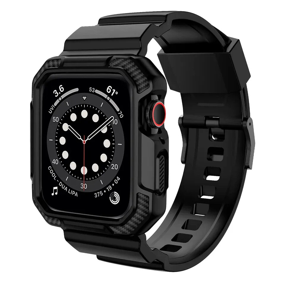 Rugged Apple Watch Case Band Strap Protective Cover iWatch SE 9 8 7 6 5 4 3 2 1