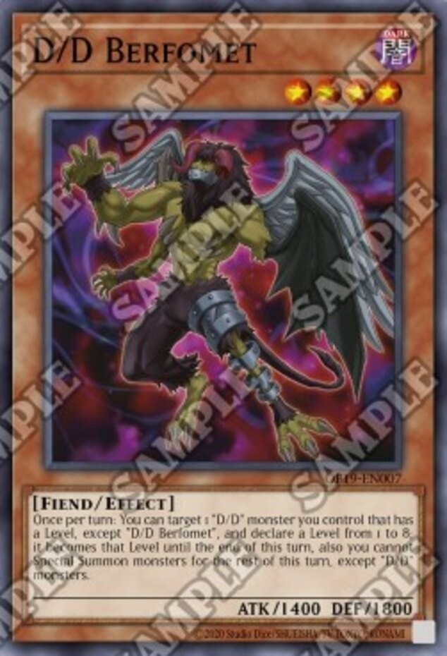 D/D Berfomet OP19-EN007 Super Rare Unlimited Near Mint Condition