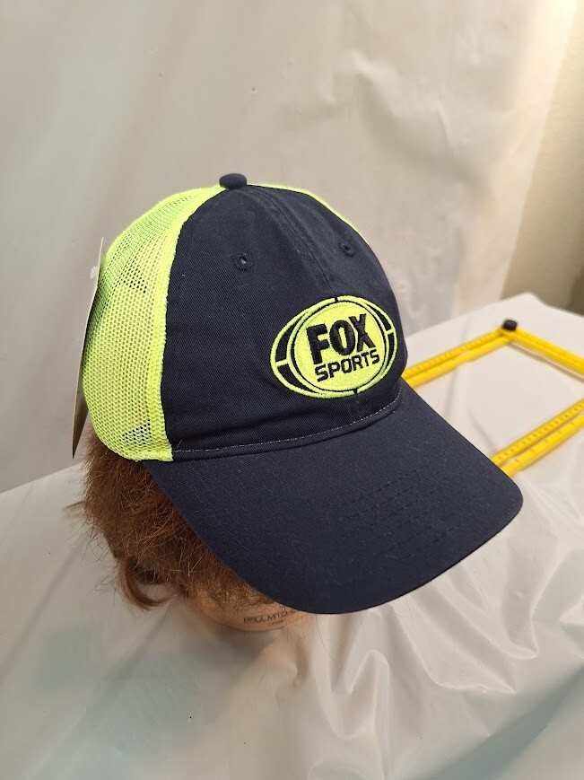 FOX SPORTS  Men's Baseball Cap New & Unused Black Color Neon Mesh Activewear OS