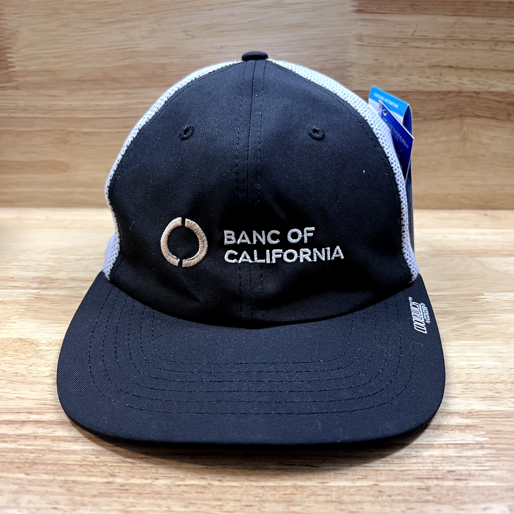 Blanc Of California Hat Cap Mesh Strap Back Trucker Black White Paramount
