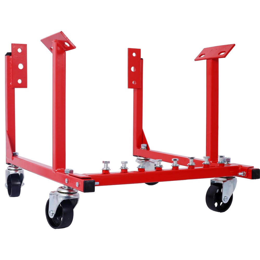 Heavy-Duty Powder-Coated Chevy Small Block Big Block Engine Cradle with 3in Wheels  
