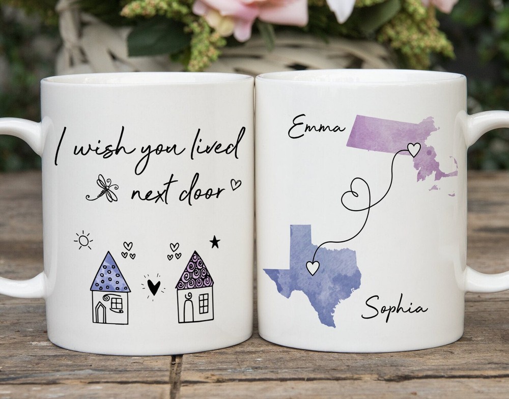 Long Distance Friendship Mug Personalized Going Away Remote Working Or Moving Gi