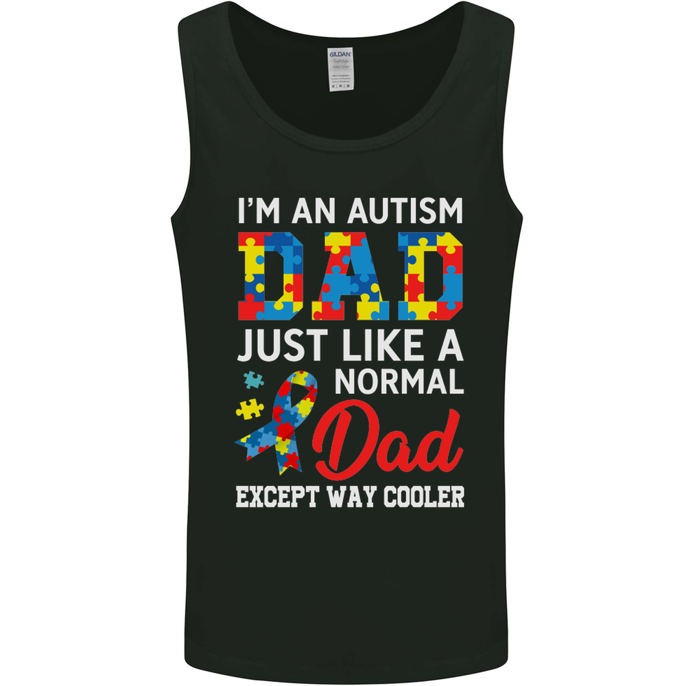 Autism Dad Autistic Fathers Day ASD Mens Vest Tank Top