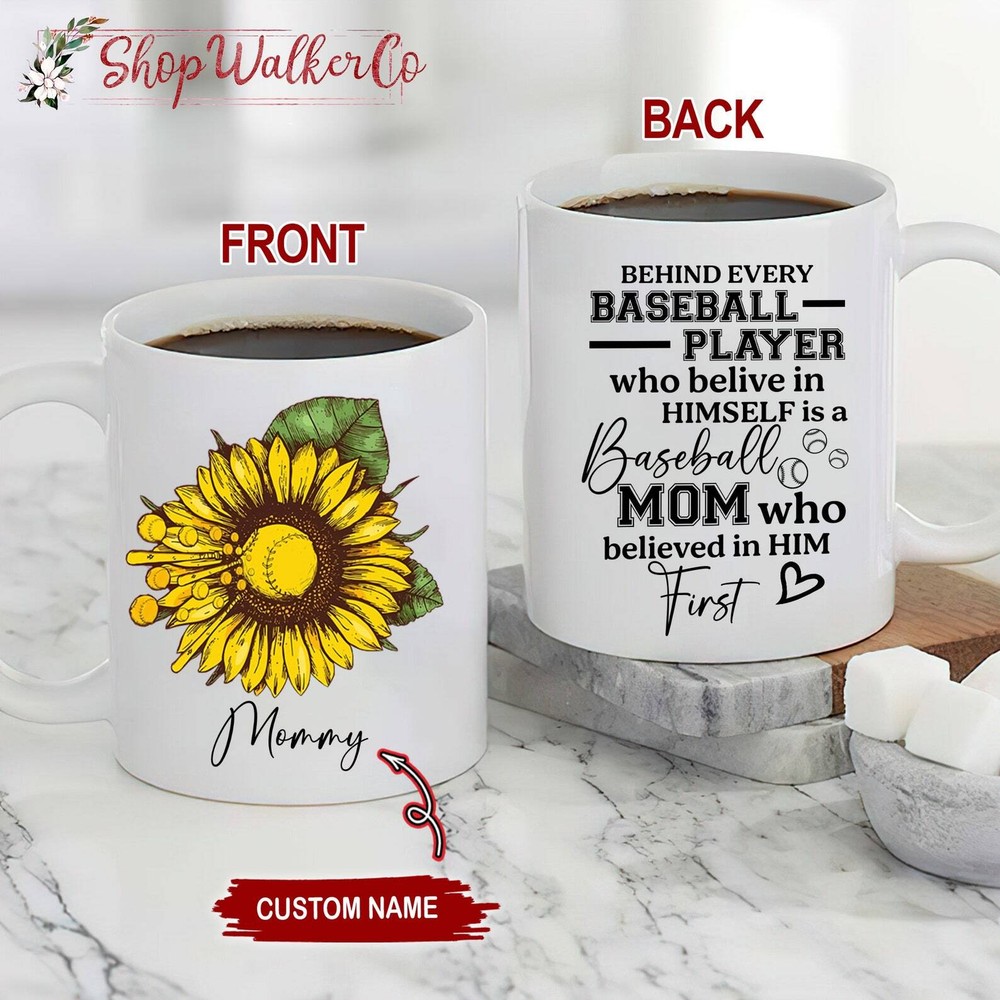 Baseball Mom Mug Mothers Day Baseball Mom Gift Personalized Mug