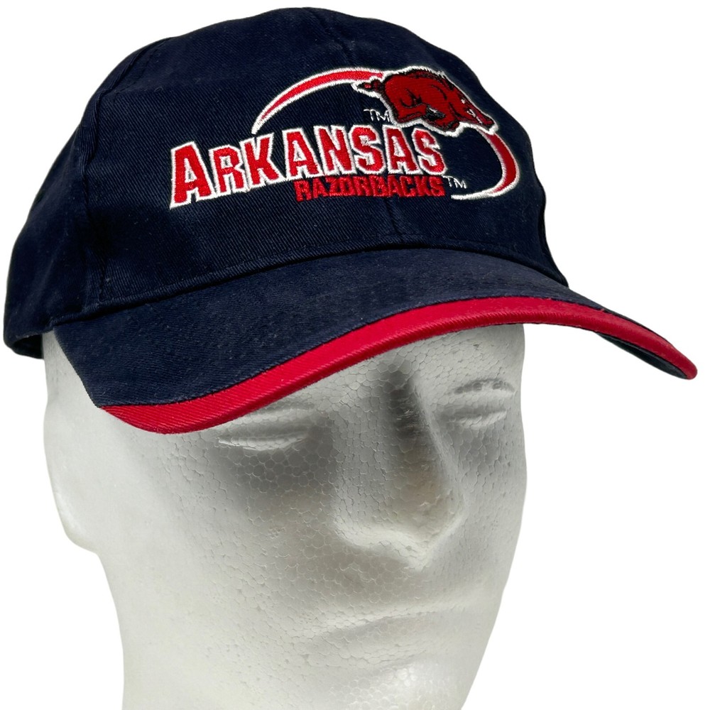 Arkansas Razorbacks NCAA Baseball Cap Blue 6-Panel Strapback Hogs Hat