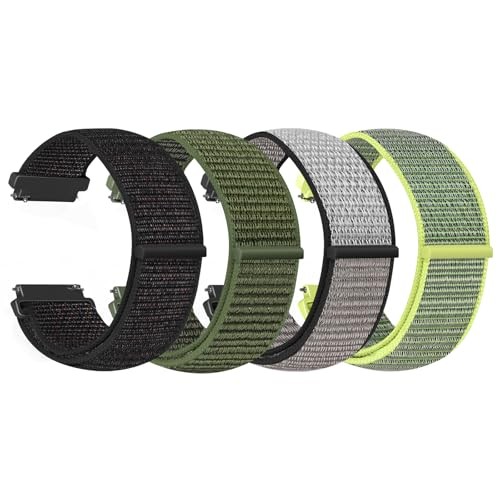 4 Pack Nylon Strap Compatible with Garmin Venu 3/Forerunner 255 22mm Sport