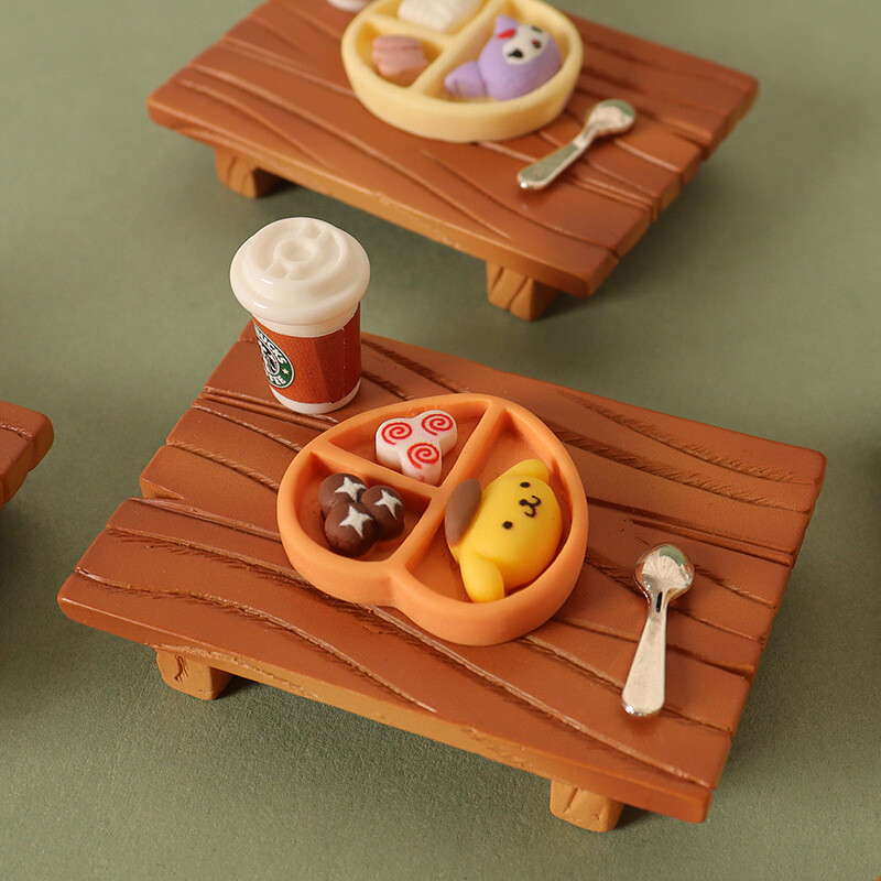 1Set Dollhouse Western Style Food For 1/12 Dollhouse Mini Dining Room Decor