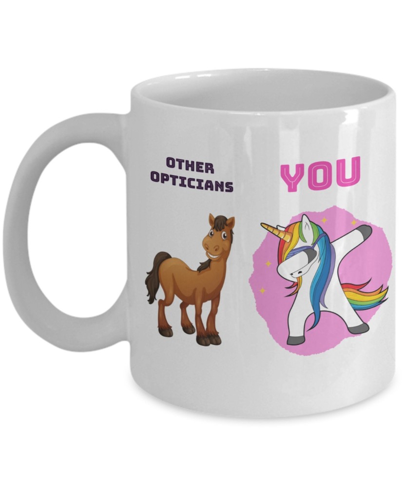 Optician Gift Funny Optician Mug Unicorn Opticians Mug Optician Birthday Gift