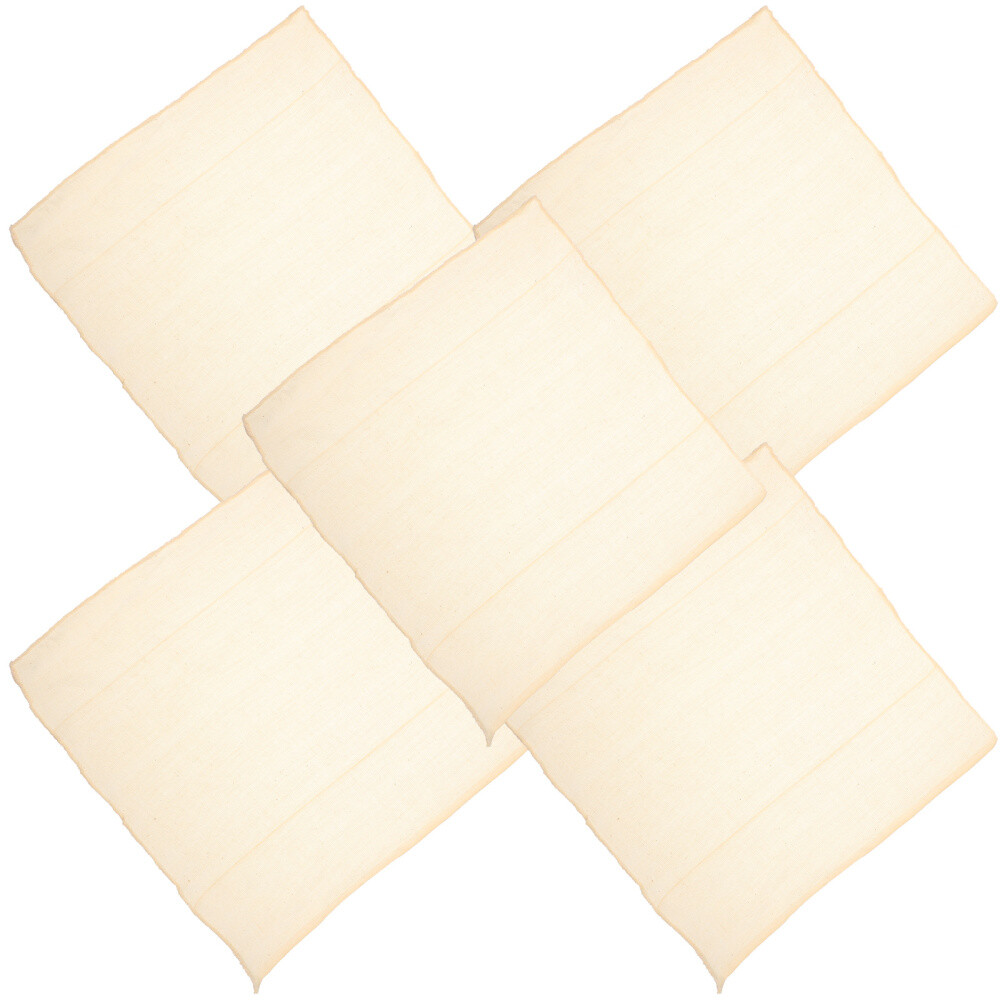 5Pcs Reusable Hemmed Cotton Muslin Cheesecloth for Tofu & Cheese Making