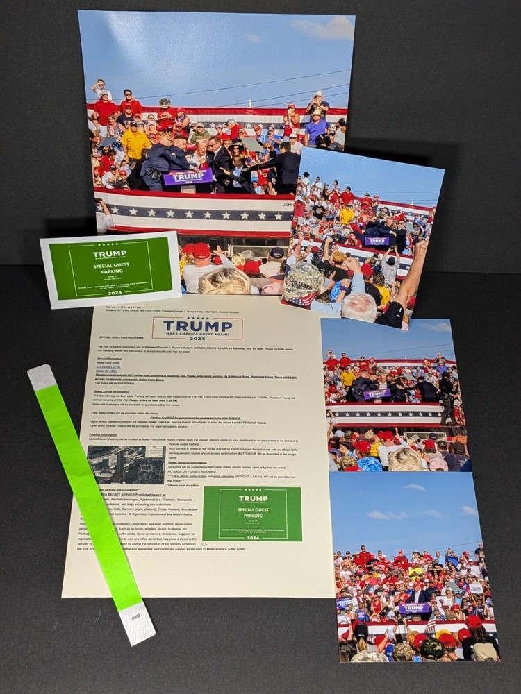 Donald Trump Rally VIP President Shot Butler Assassination Memorabilia Collectible
