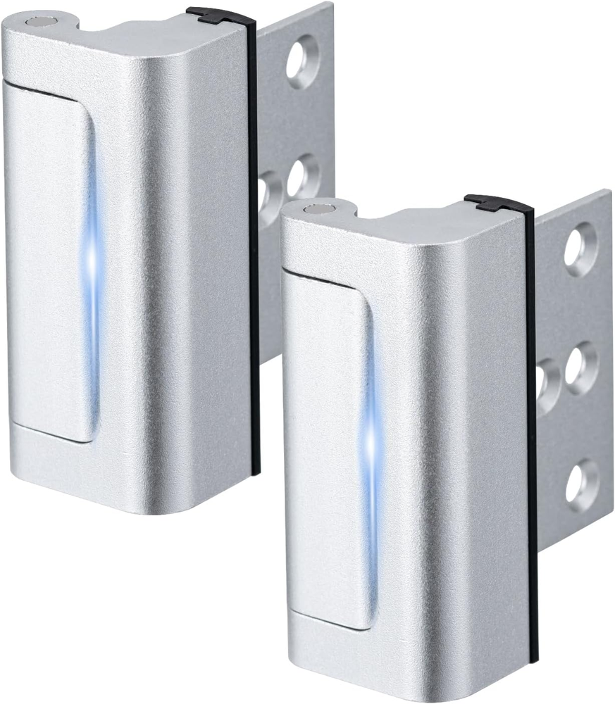2 Pack Childproof Home Security Door Reinforcement Lock with 3 Inch Screws