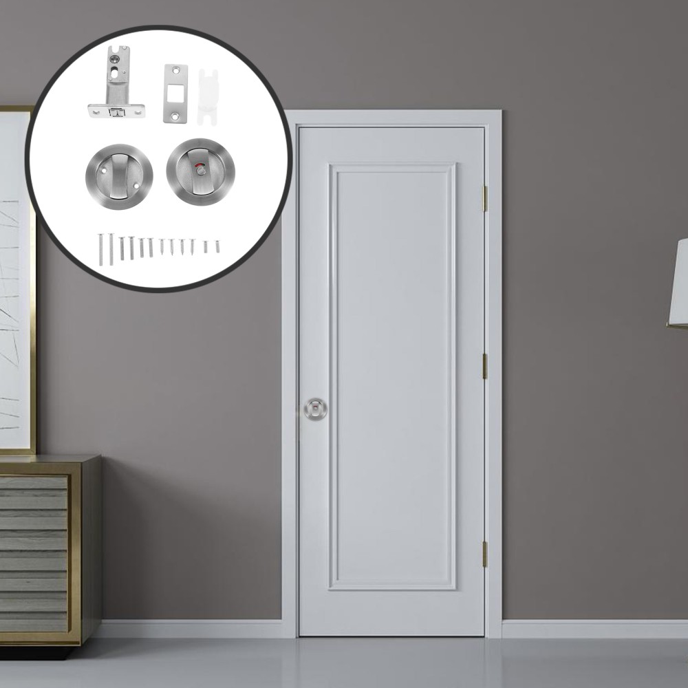 Pocket Door Lock Sliding Doors Hardware Edge Pull Privacy Locking