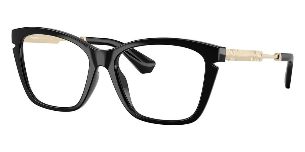 Burberry BE2427U 3001 Shiny Black Frame Demo Lens 54mm Women's Eyeglasses