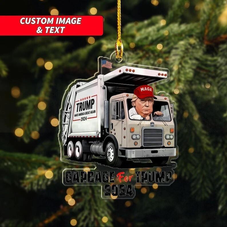 Trump Garbage For Trump Ornament  Trump Make America Great Again Chritsmas Gift