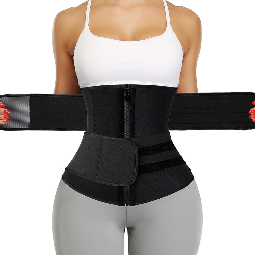 Neoprene Sauna Waist Trainer Corset with Dual Straps for Women Weight Loss