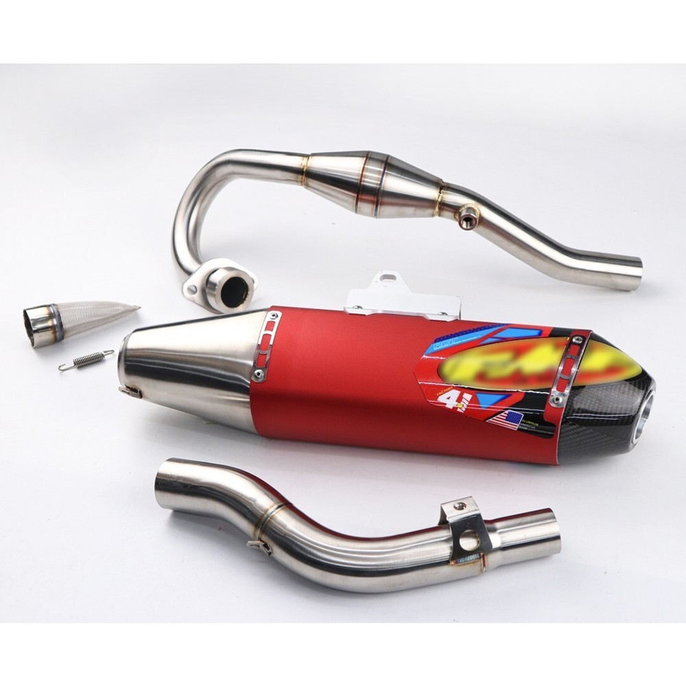 FIT HONDA CRF300L RALLY 2020-2025 (CARBON) RED EXHAUST FULL SYSTEM PIPE MUFFLER