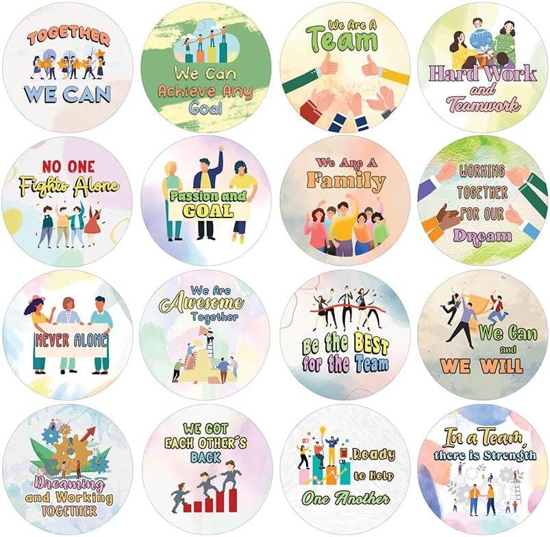 Boost Team Spirit with 10 Sets of 16 Amazing Teamwork Stickers
