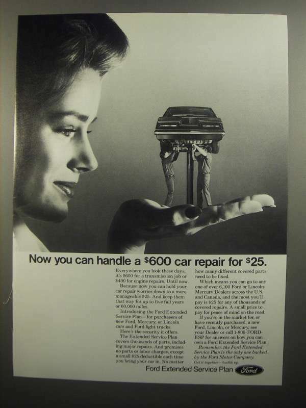 1984 Ford Extended Service Plan Ad - Now You Can Handle