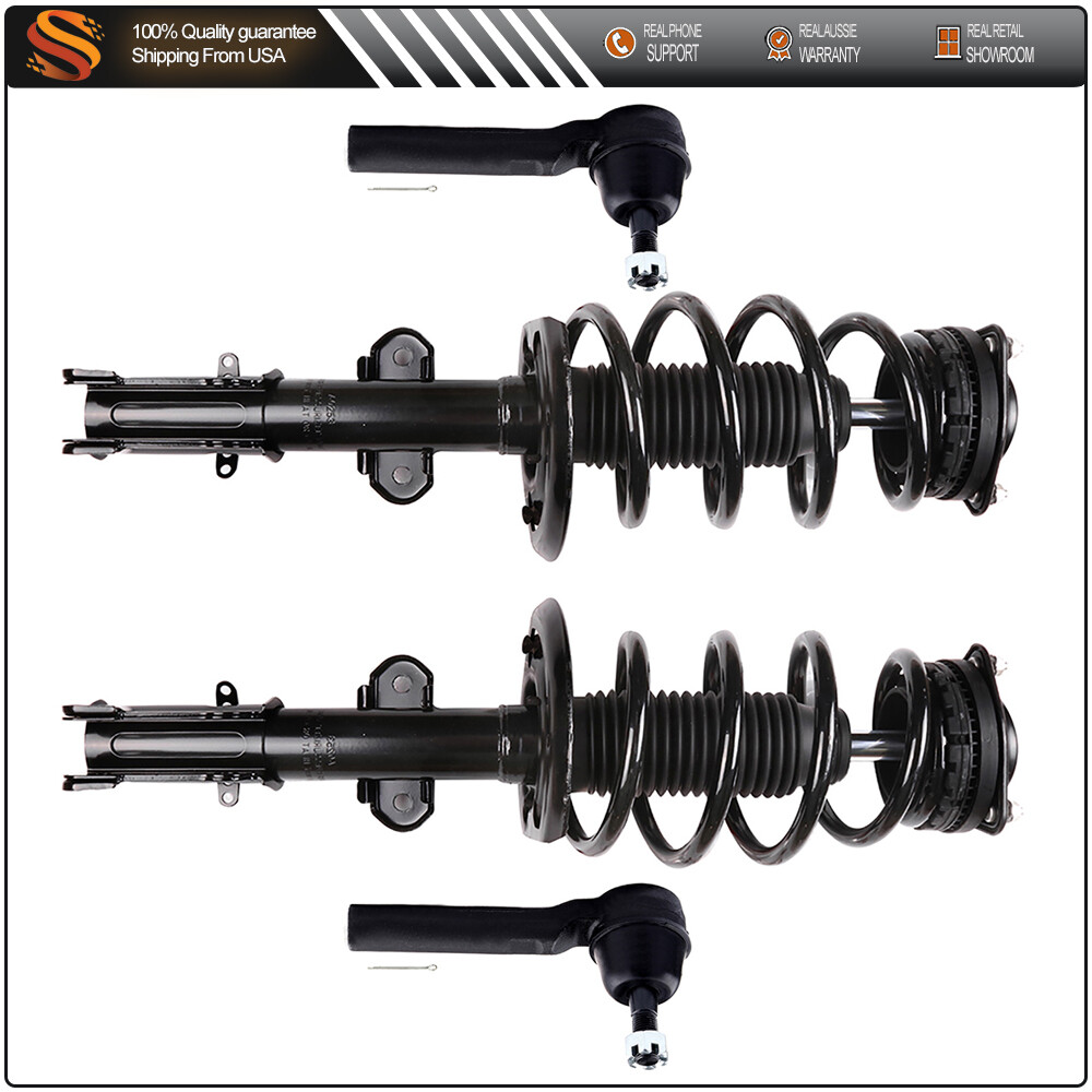 2008-2018 Dodge Grand Caravan Front Suspension Struts Coil Spring Tie Rods Kit