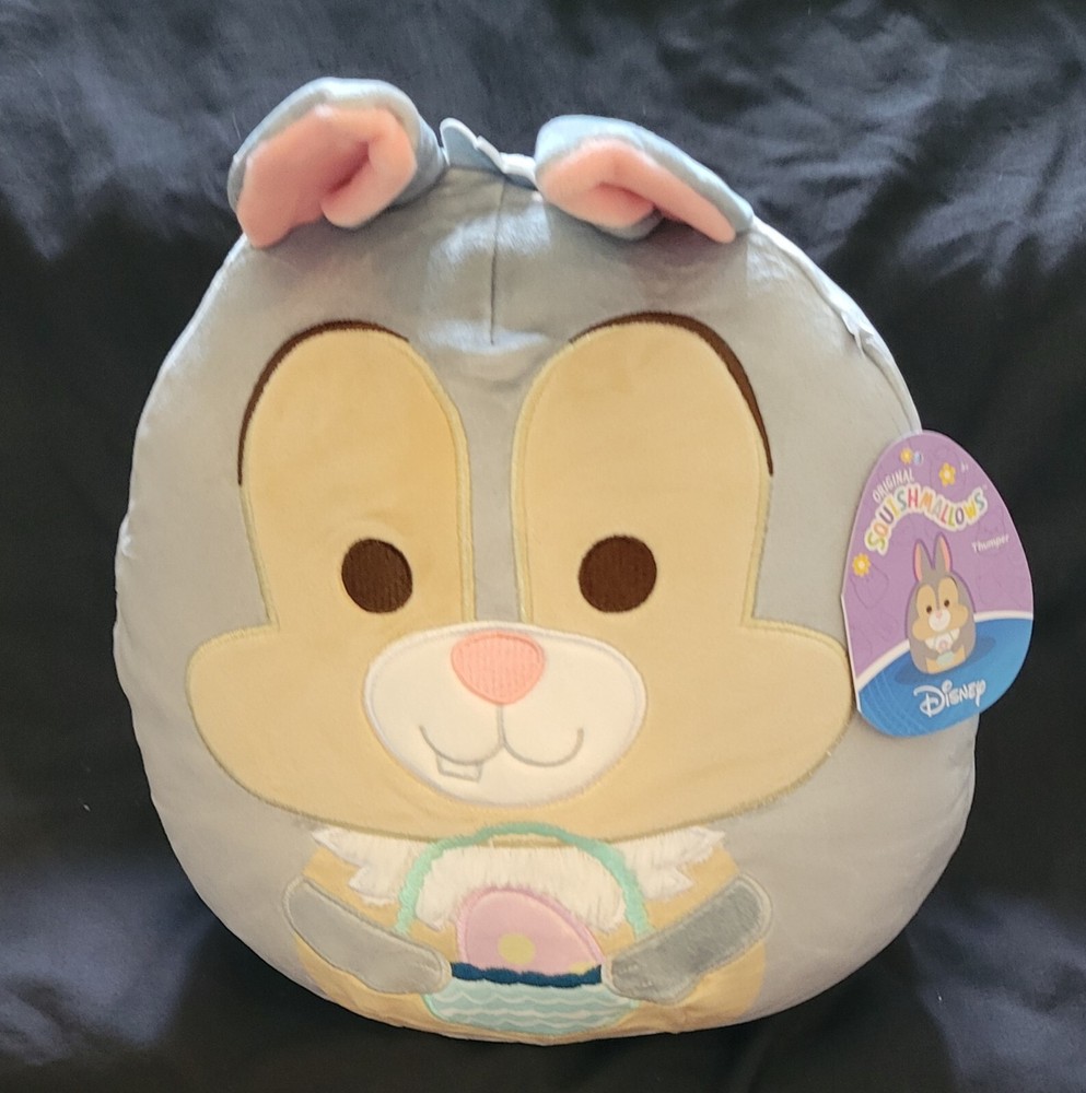 Disney Thumper 11 Inch Squishmallows Plush Bunny with Easter Basket NWT
