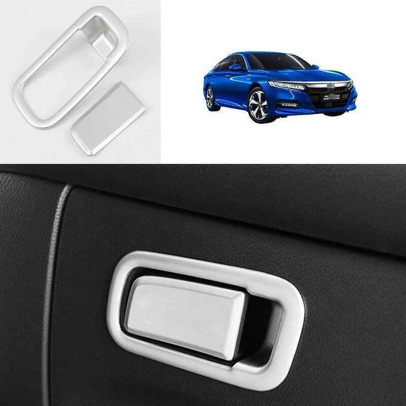 For Honda Accord 2018-2022 Matte Silver Co-Pilot Storage Box Handle Cover Trims