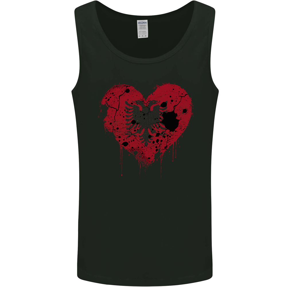 Love Albania Flag Albanian Day Football Mens Vest Tank Top