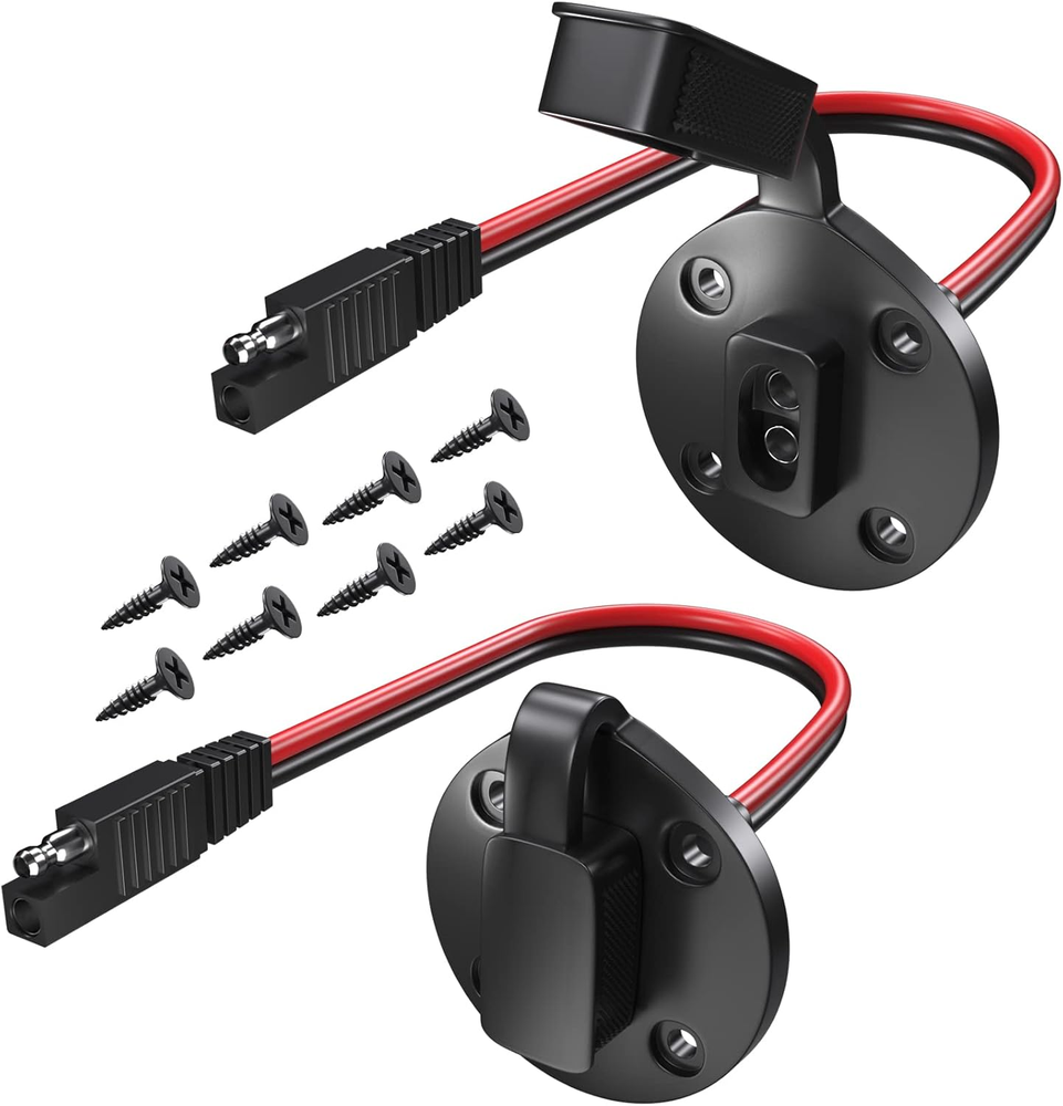 SAE Power Socket Sidewall Port 2 Pack Weatherproof SAE Quick Connect Solar Panel