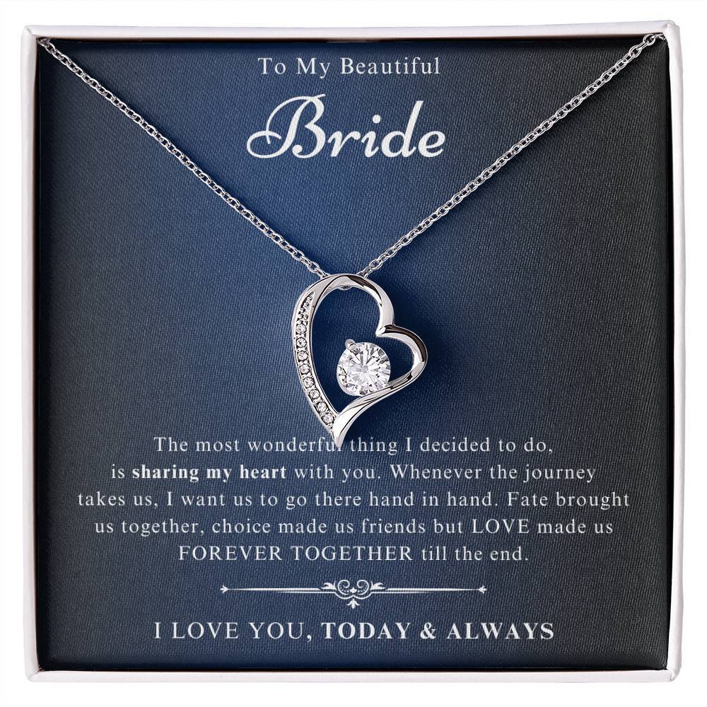 Groom to Bride Wedding Necklace Gift for Her