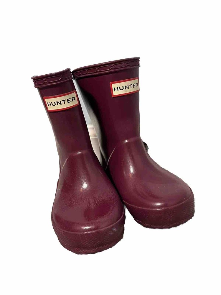 Hunter Purple Rain Boots for Toddler Girls Size US 6 UK 5