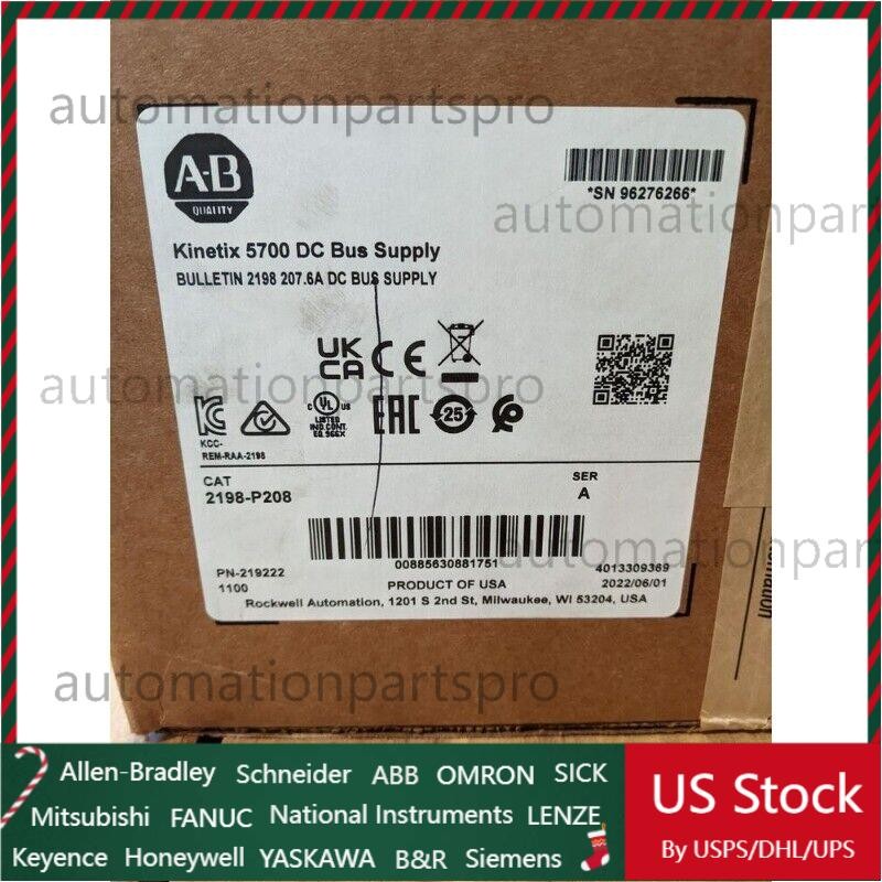 AB 2198-P208 Kinetix 5700 DC B Power Supply ALLEN BRADLEY  2198-P208 US Free Tax