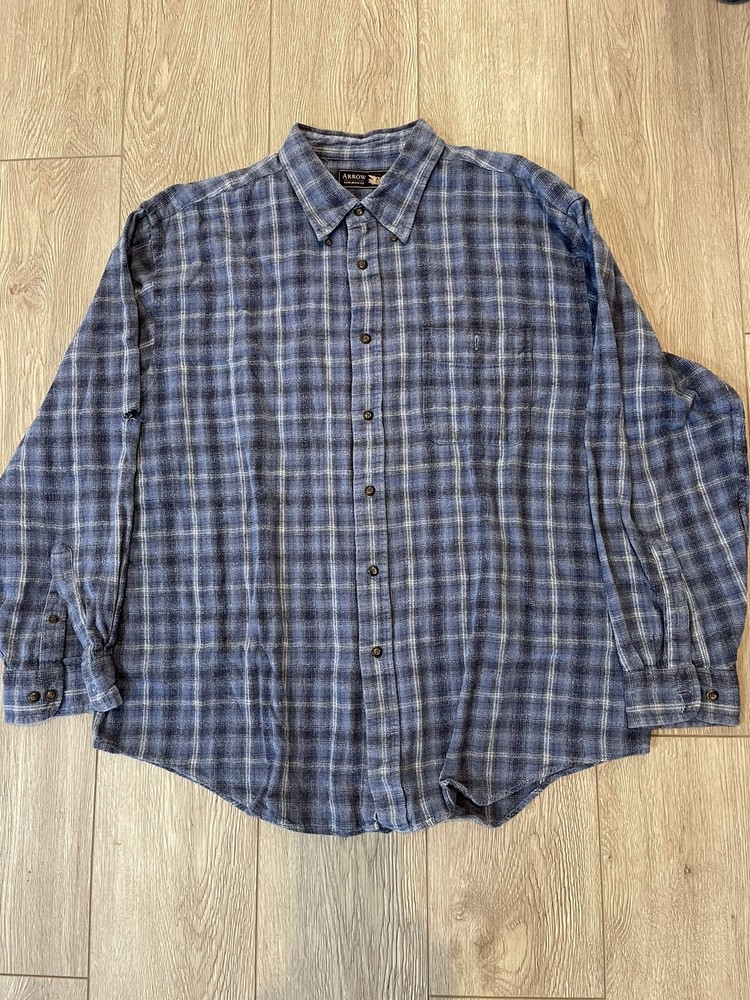 Arrow Jeans Blue Jeans Co. Plaid Mens XL Long Sleeve Button Up Shirt READ MORE
