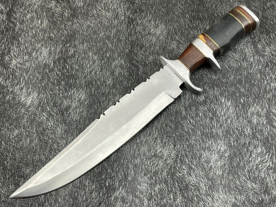 Handmade Stainless Steel Bowie Knife with Leather Sheath