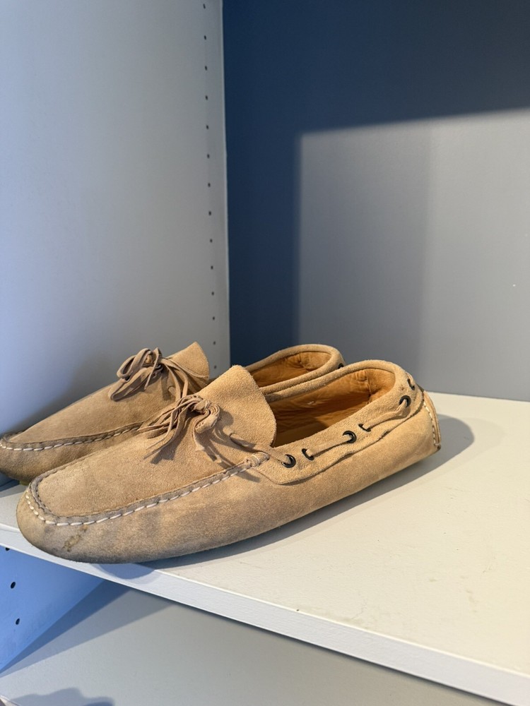 Valentino Garavani Palm Avenue Boat Shoes Tan Brown 43.5