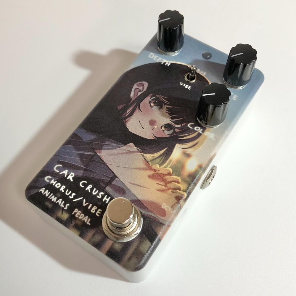 Animals Pedal CAR CRUSH CHORUS/VIBE Custom Illustrated Guitar Effect