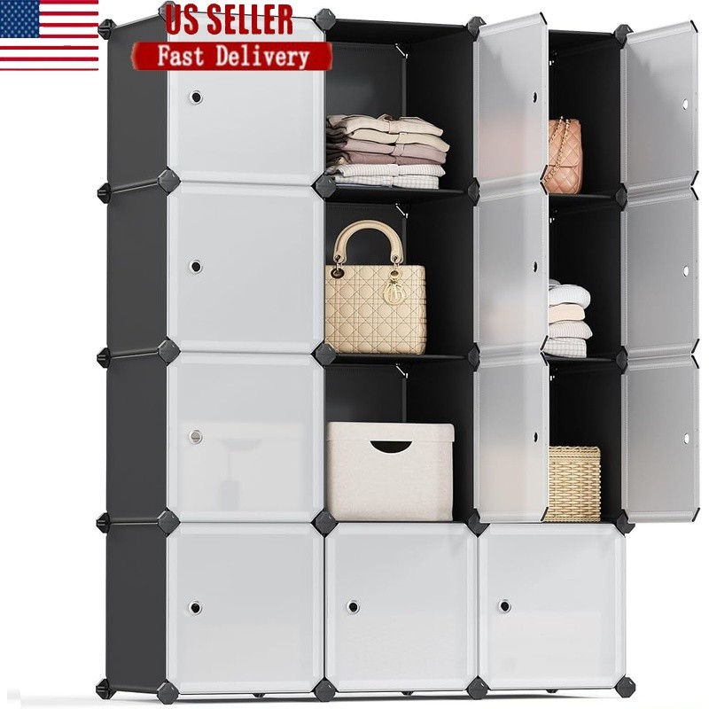 Plastic Storage Organizer Cube Modular Shelves Waterproof Durable Multi-purpose