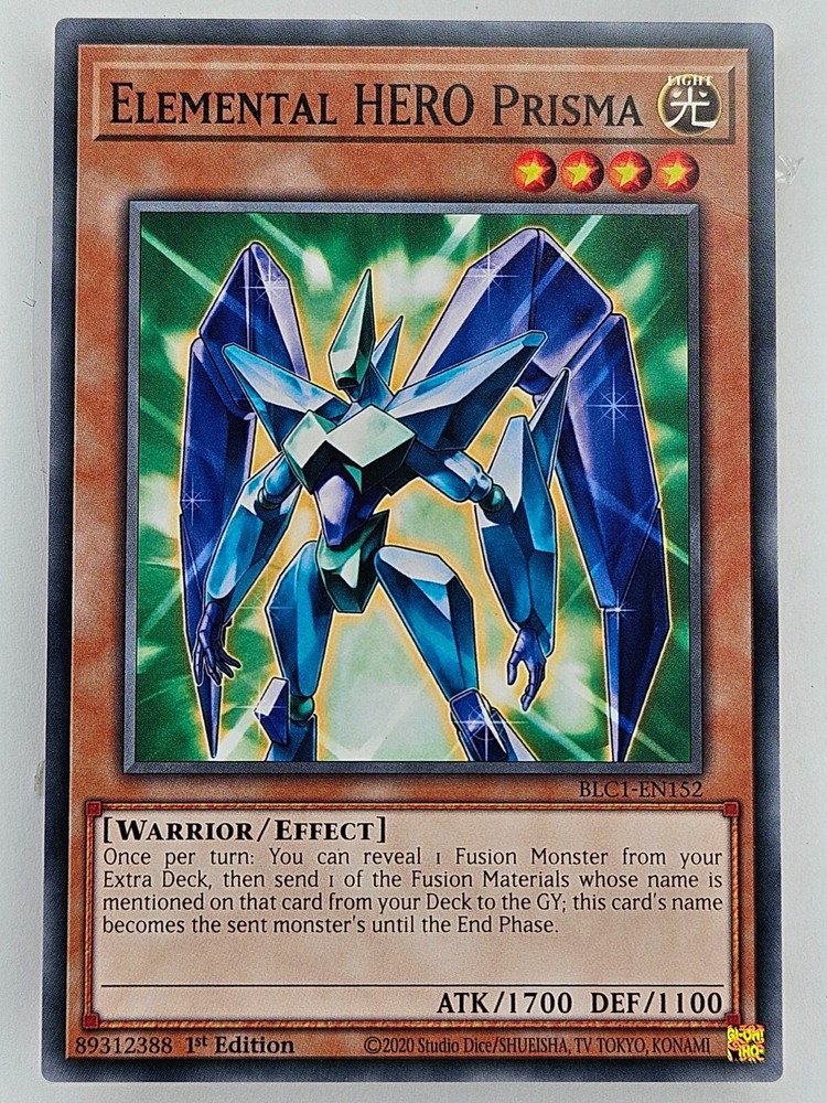 Yu-Gi-Oh BLC1-EN152 Elemental Hero Prisma Common Short Run Rare
