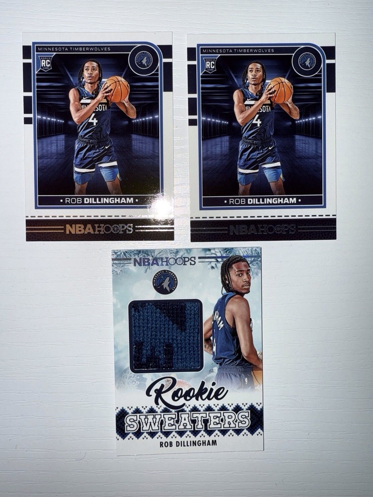 2024-25 Panini NBA Hoops Winter Rookie Sweaters RC Rob Dillingham & Rookie Lot