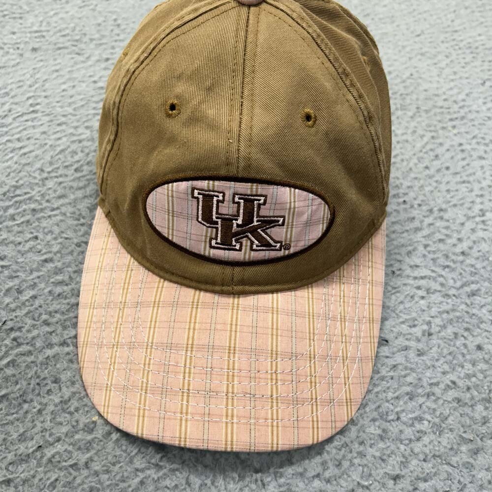 Kentucky Wildcats Pink Plaid Strapback Hat for Women One Size BBN UofK