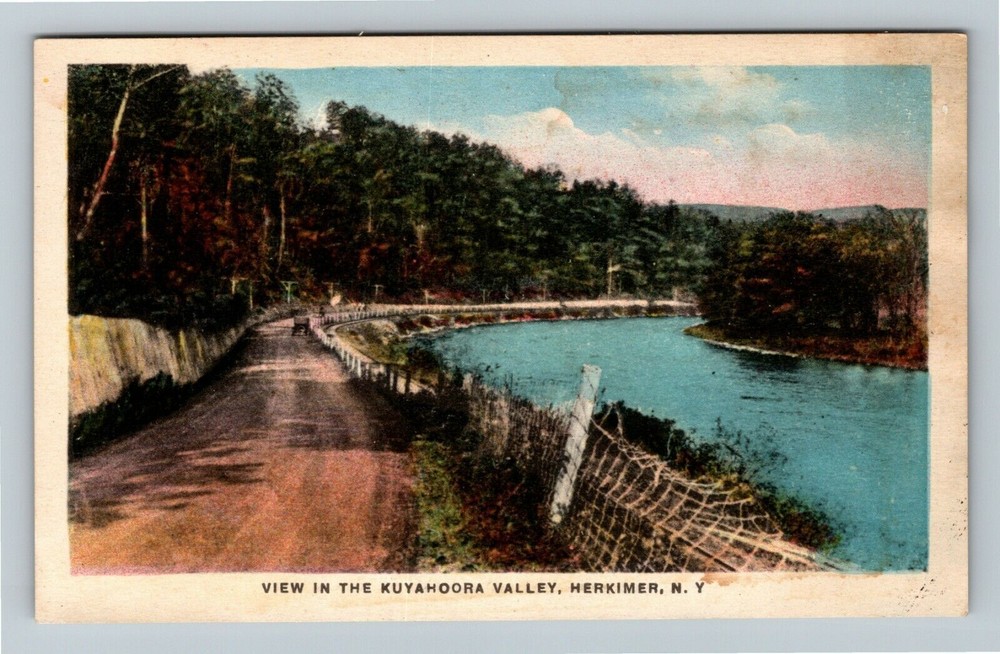 Herkimer NY-New York, View In The Kuyahoora Valley Vintage Souvenir Postcard