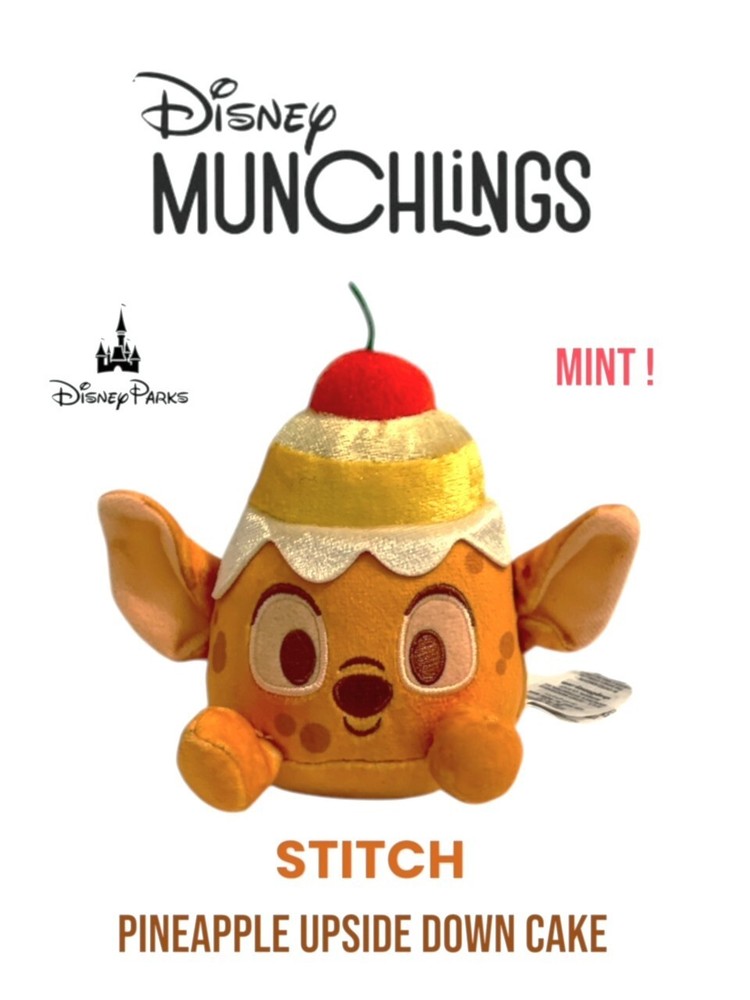 Disney Munchlings Stitch Pineapple Upside Down Cake Plush Scented - Mint !