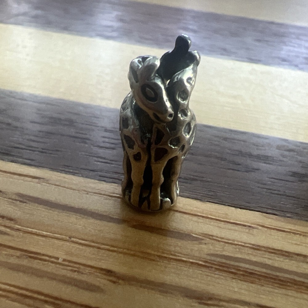 Authentic Trollbeads Giraffes #11240 Retired bead. Silver in great vintage cond.