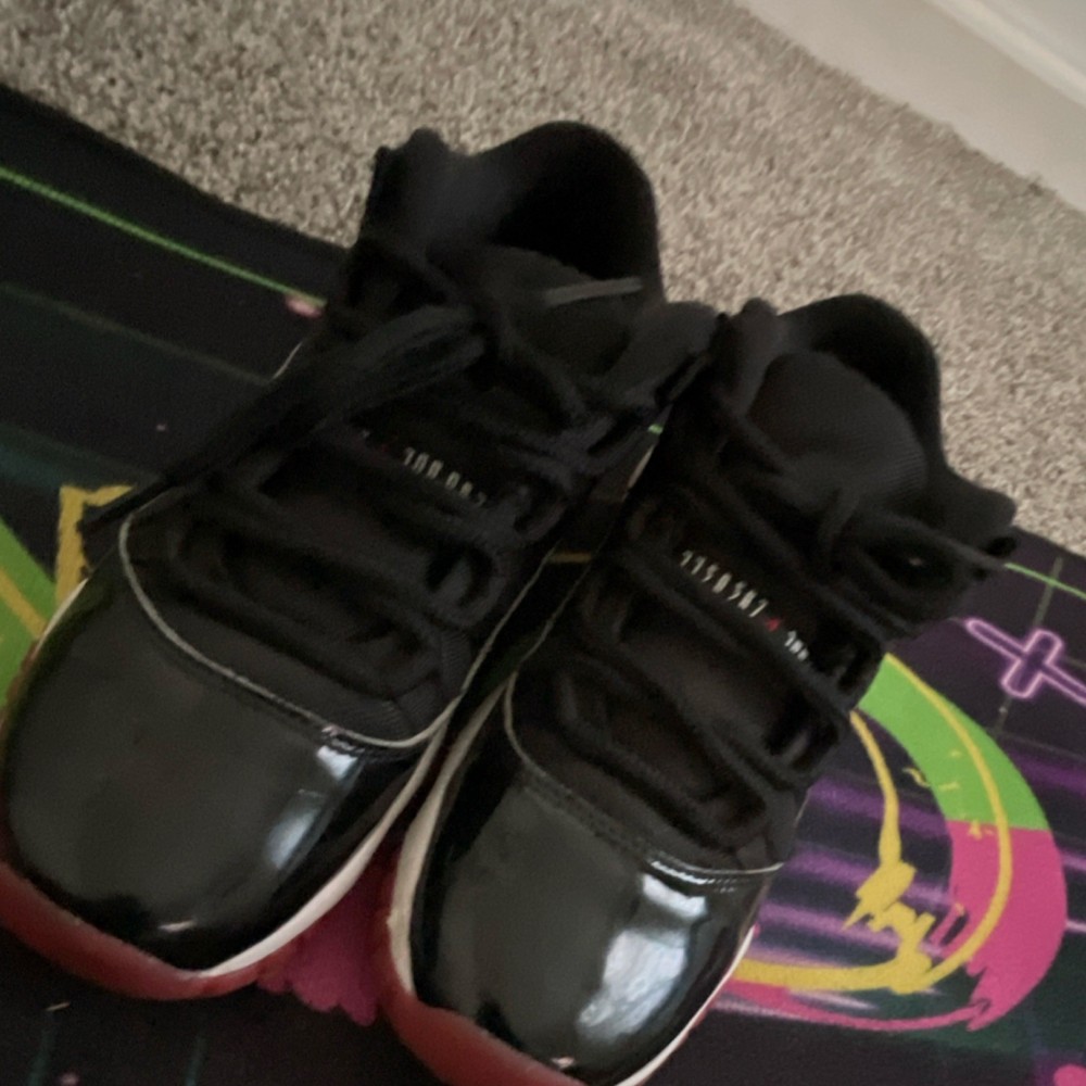 Jordan Air Jordan 11 Retro Low Red Patent Leather Men's Athletic Sneakers