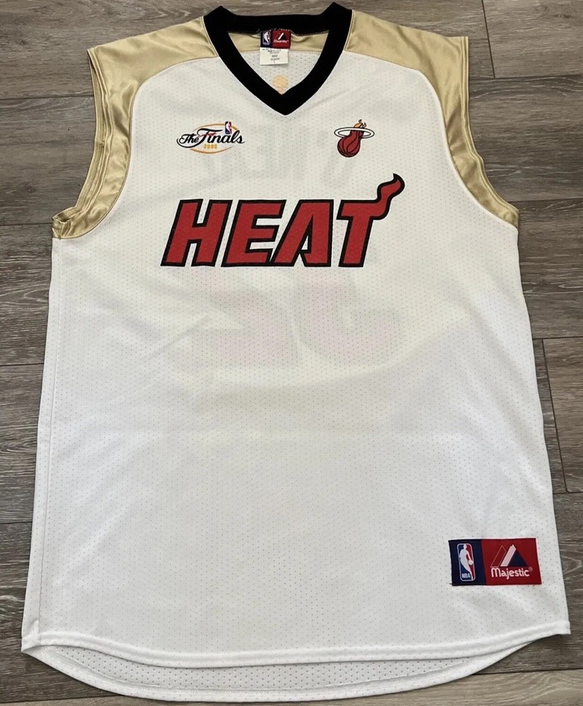 Shaq O'Neal Miami Heat 2006 NBA Finals Majestic Vintage Jersey Size L  