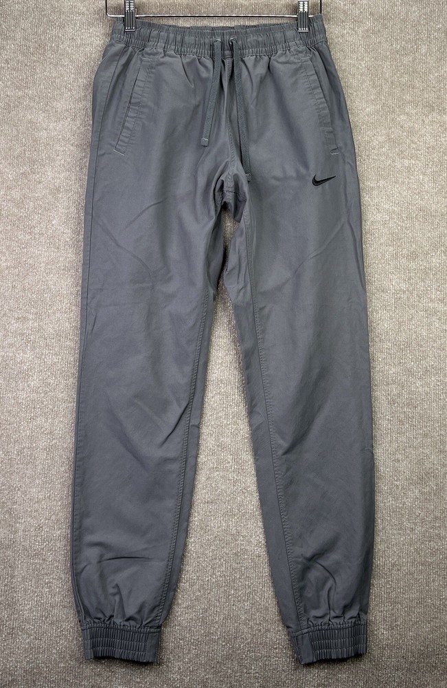Nike Woven Jogger Mens Small Gray Cotton Nylon Tapered Blue Label 934592