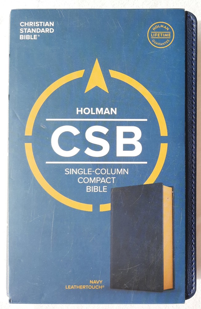 CSB Compact Navy LeatherTouch Bible Single-Column by Holman 2021