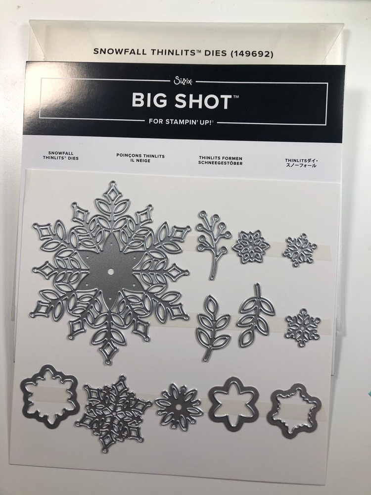 Stampin' Up! SNOWFALL Holiday Thinlits - Brand New