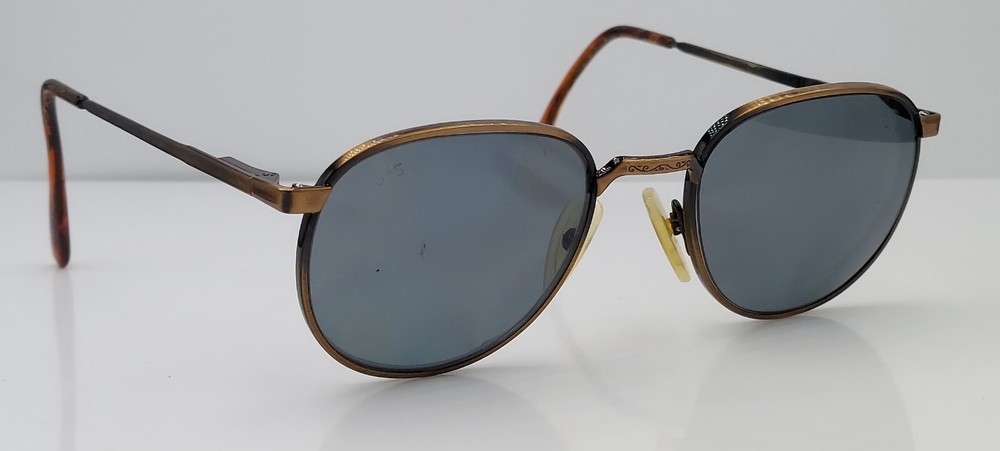 Vintage Aearo Gold Oval Metal Sunglass Frames Without Lenses