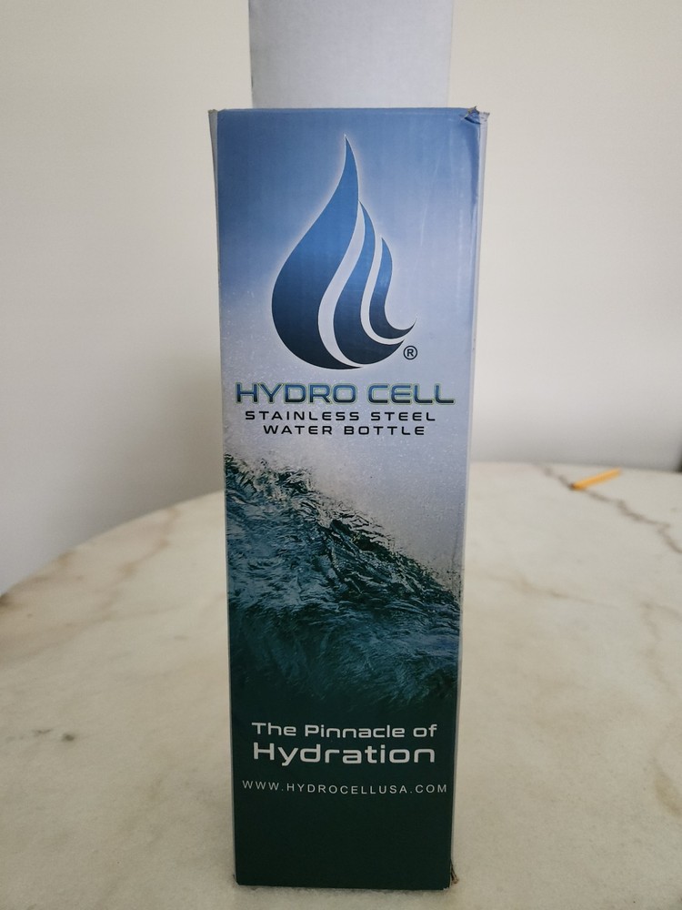 Hydro Cell Stainless Steel Water Bottle 18oz Vacuum Insulated Blue White Gradien