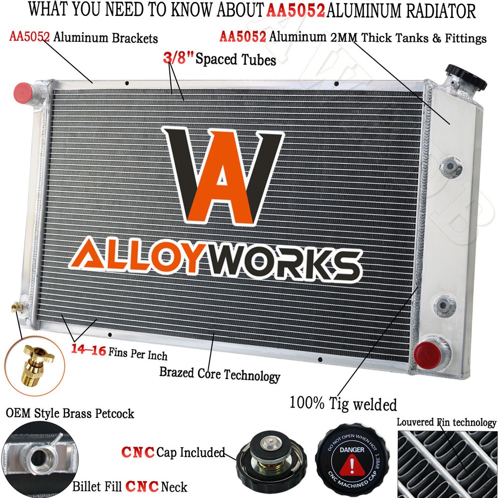 4 Row Core Radiator Fits 1970-1981 Pontiac Firebird Trans Am/Esprit/Formula 5.7L